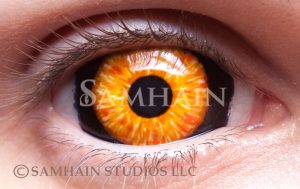 Evil Ed – hand-painted custom contact lens | Samhain Contact Lenses