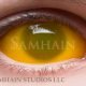 Little Sister – hand-painted custom contact lens | Samhain Contact Lenses