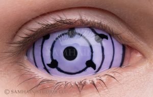 Sasuke Rinnegan – hand-painted custom contact lens | Samhain Contact Lenses